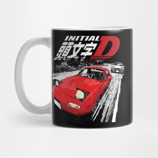 Takumi Fujiwara 86 vs Toru Suetsugu mx-5 Drift Car Battle Mug